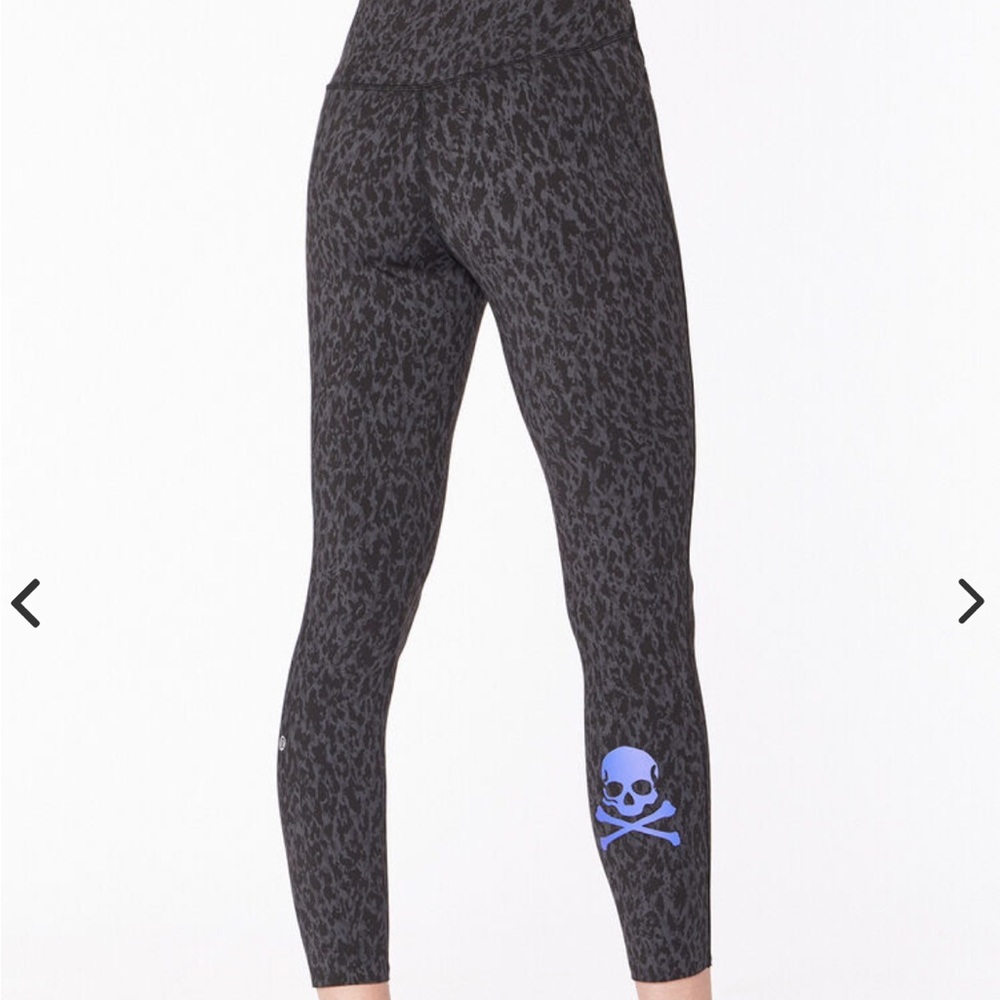 lululemon x soulcycle base pace 25” leopard camo leggings